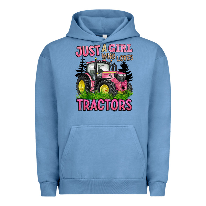 Just A Girl Who Loves Tractors Urban Hoodie by BarkalooDesign | Teevron