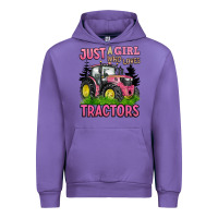Tulip just a girl who loves tractors Urban Hoodie - BarkalooDesign