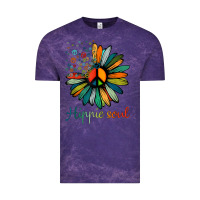 Cloud Purple daisy peace sign hippie soul tshirt flower lovers gifts Vintage Tee - longCreatives
