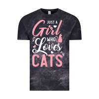 Cloud Black just a girl who loves cats cute cat lover gifts Vintage Tee - longCreatives