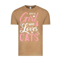 Vintage Camel just a girl who loves cats cute cat lover gifts Vintage Tee - longCreatives