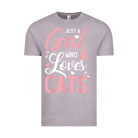 Vintage Zinc just a girl who loves cats cute cat lover gifts Vintage Tee - longCreatives