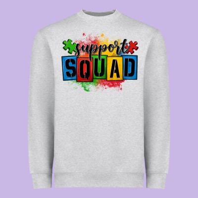 Autism Support Squad Heavyweight Sweatshirt Designed By Oliviacreatesart