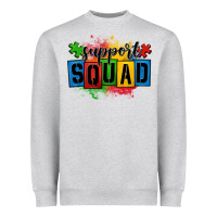 Heather Grey autism support squad Heavyweight Sweatshirt - OliviaCreatesArt