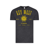 Vintage Black key west florida vintage distressed style design souvenir Vintage Tee - longCreatives