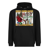Black merry christmas y'all Heavyweight Hoodie - CowhideDigitalArt