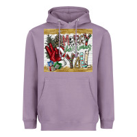 Lavender merry christmas y'all Heavyweight Hoodie - CowhideDigitalArt