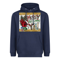 Navy merry christmas y'all Heavyweight Hoodie - CowhideDigitalArt