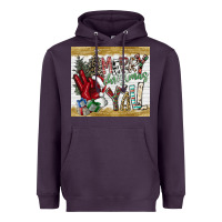 Plum merry christmas y'all Heavyweight Hoodie - CowhideDigitalArt