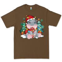 Cacao cute christmas hippopotamus Premium Tee - MaliasSmallBusiness