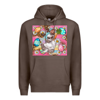 Coffee Easter Bunny And Egg With Leopard Pattern Tumbler Premium Hoodie - BundleAndBundleShop