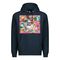 Navy Easter Bunny And Egg With Leopard Pattern Tumbler Premium Hoodie - BundleAndBundleShop