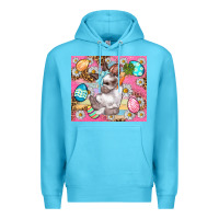 Ocean Blue Easter Bunny And Egg With Leopard Pattern Tumbler Premium Hoodie - BundleAndBundleShop