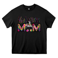 Black hot mess mom messy bun Heavy Core Tee - JahusDesignShop