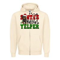 Sandshell Santa's Little Yelper Zipper Hoodie - FaDigitalArtStudio