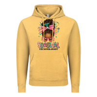 Vintage Mustard Surgical Technologist Afro Messy Bun Vintage Hoodie - texasbilliewilder