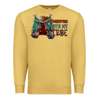 Antique Gold Christmas with tribe Premium Sweatshirt - CowhideDigitalArt