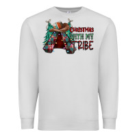 Dove Grey Christmas with tribe Premium Sweatshirt - CowhideDigitalArt