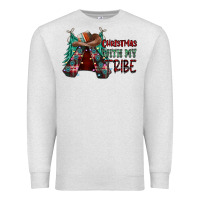 Oatmeal Heather Christmas with tribe Premium Sweatshirt - CowhideDigitalArt