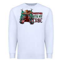 White Christmas with tribe Premium Sweatshirt - CowhideDigitalArt