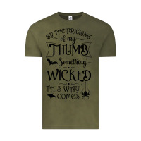 Vintage Olive something wicked this way comes witchcraft halloween 2021 t shirt Vintage Tee - longCreatives