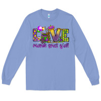 Colony Blue Love Mardi Gras Y'all Long Sleeve Tee - HowdyJamesFarm