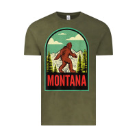 Vintage Olive montana vintage bigfoot travel Vintage Tee - longCreatives
