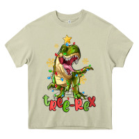 Mossy tree rex trex christmas dinosaur Heavy Core Tee - MaliasSmallBusiness