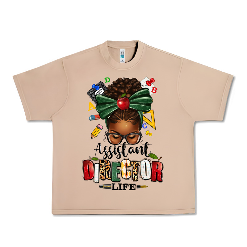 Assistant Director Life Afro Messy Bun Urban Heavy Tee by texasbilliewilder | Teevron