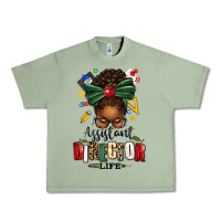 Oil Green assistant director life afro messy bun Urban Heavy Tee - texasbilliewilder