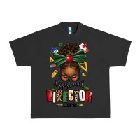 Pigment Black assistant director life afro messy bun Urban Heavy Tee - texasbilliewilder