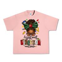 Salmon assistant director life afro messy bun Urban Heavy Tee - texasbilliewilder