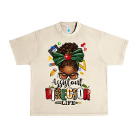 Sandshell assistant director life afro messy bun Urban Heavy Tee - texasbilliewilder