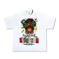 White assistant director life afro messy bun Urban Heavy Tee - texasbilliewilder
