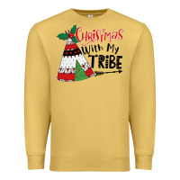 Christmas With My Tribe Boho Premium Sweatshirt | Teevron
