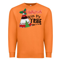 Carrot Christmas with my tribe boho Premium Sweatshirt - CowhideDigitalArt