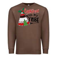 Chestnut Christmas with my tribe boho Premium Sweatshirt - CowhideDigitalArt