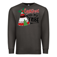 Smoke Christmas with my tribe boho Premium Sweatshirt - CowhideDigitalArt