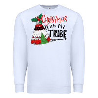 White Christmas with my tribe boho Premium Sweatshirt - CowhideDigitalArt