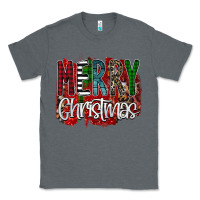 Charcoal Heather Merry Christmas Buffalo Plaid Leopard Classic Tee - Bettercallsaul