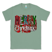 Sage Merry Christmas Buffalo Plaid Leopard Classic Tee - Bettercallsaul