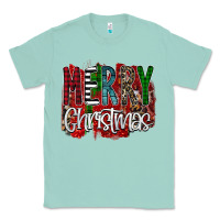 Seafoam Merry Christmas Buffalo Plaid Leopard Classic Tee - Bettercallsaul