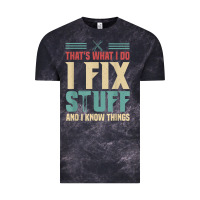 Cloud Black that's what i do   i fix stuff and i know things Vintage Tee - longCreatives