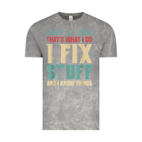 Cloud Rock that's what i do   i fix stuff and i know things Vintage Tee - longCreatives