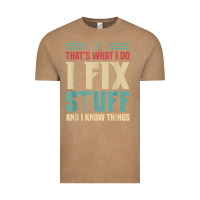 Vintage Coffee that's what i do   i fix stuff and i know things Vintage Tee - longCreatives
