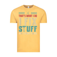 Vintage Mustard that's what i do   i fix stuff and i know things Vintage Tee - longCreatives
