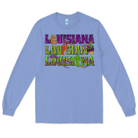 Colony Blue Louisiana Louisiana Louisiana Long Sleeve Tee - HowdyJamesFarm