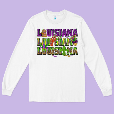 Louisiana Louisiana Louisiana Long Sleeve Tee Designed By Howdyjamesfarm