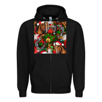 Black christmas horse leopard Zipper Hoodie - FaDigitalArtStudio