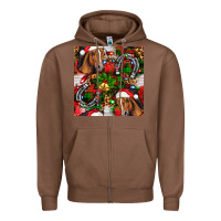 Chestnut christmas horse leopard Zipper Hoodie - FaDigitalArtStudio